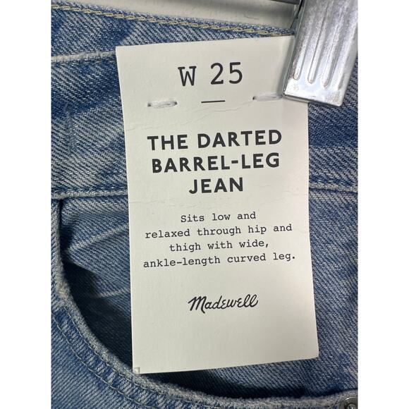 Madewell Women’s NWT The Darted Barrel-Leg Jean Size 25 - Picture 3 of 8